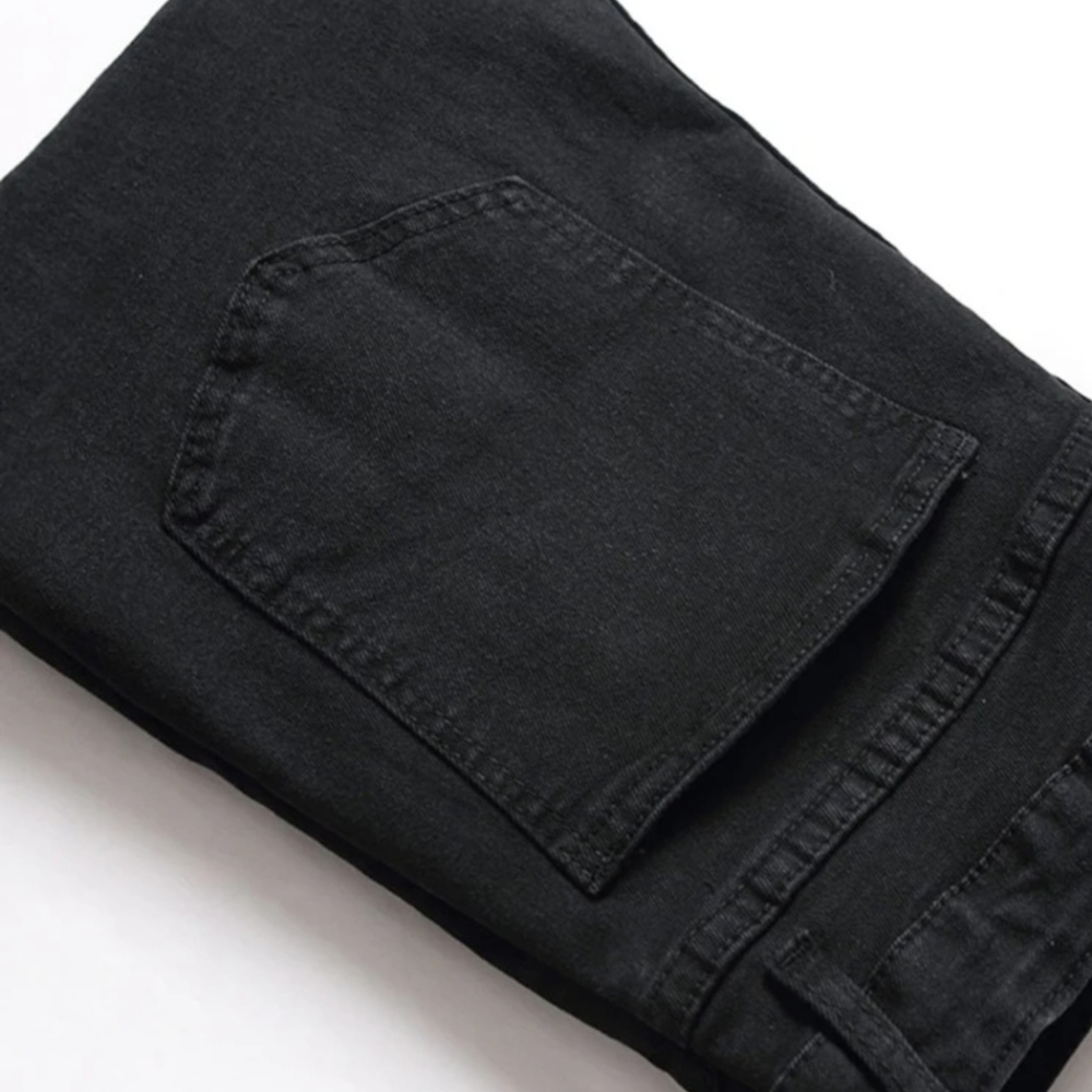 Guys Ripped Zip Fly Jeans - Picture 3 of 10